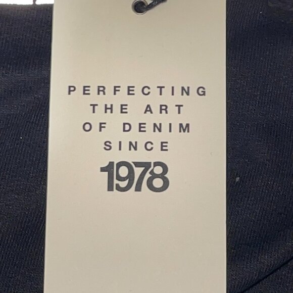 Jordache Vintage Adam Mixed Fabric Black and Blue Denim Hoodie Size L - Picture 7 of 13